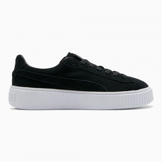 Puma Black Suede Platform Women's Sneakers