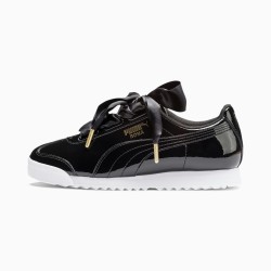 Roma Heart Patent Women's Sneakers Black