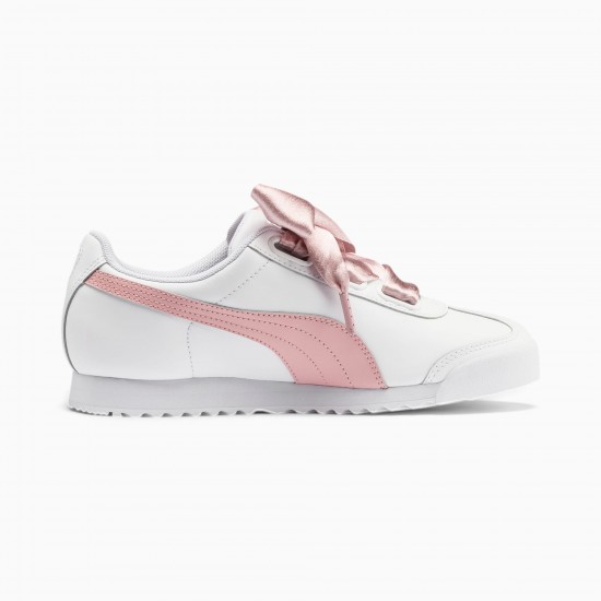 Puma White Roma Heart Metallic Women's Sneakers