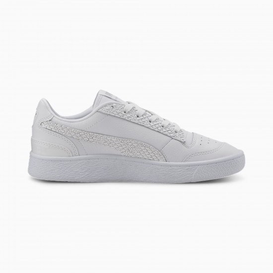 Puma White Ralph Sampson Lo Snake Women's Sneakers