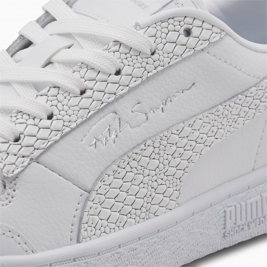 Puma White Ralph Sampson Lo Snake Women's Sneakers