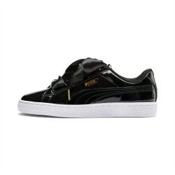 Puma Basket Heart Patent Women's Sneakers Black