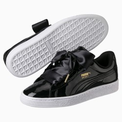 Puma Basket Heart Patent Women's Sneakers Black