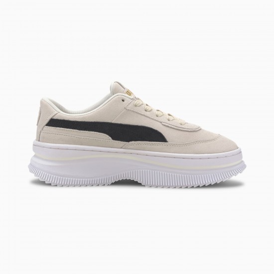 Puma White DEVA Suede Women's Sneakers