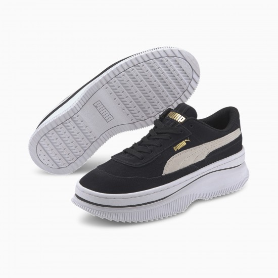 Puma Black DEVA Suede Women's Sneakers