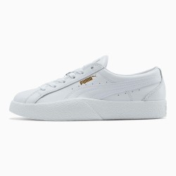 Puma White Love Tumbled Leather Women's Sneakers