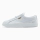 Puma White Love Tumbled Leather Women's Sneakers