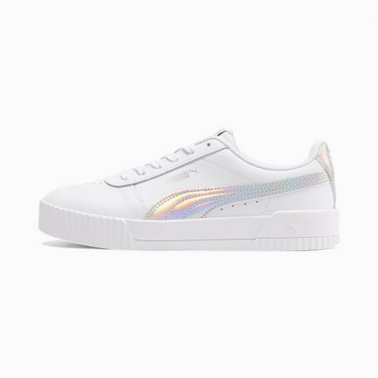 Puma White Carina Iridescent Women's Sneakers