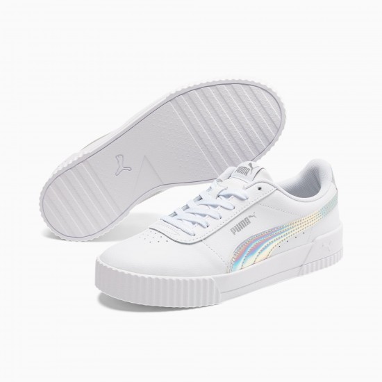 Puma White Carina Iridescent Women's Sneakers