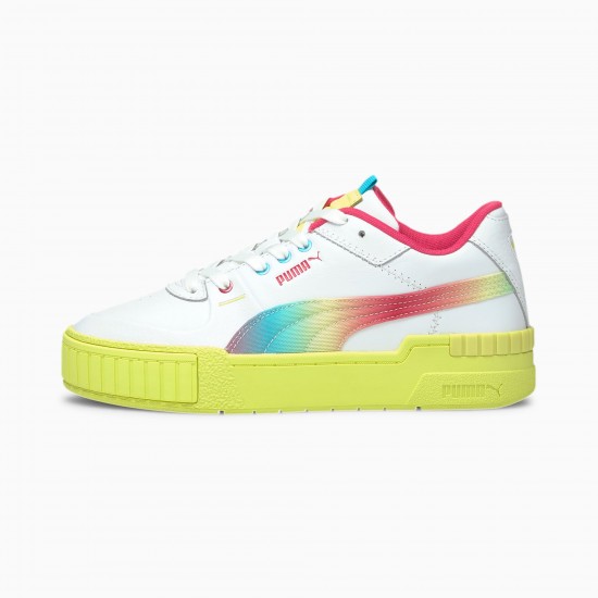 Puma Yellow Cali Sport Tie Dye Women's Sneakers